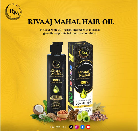 Rivaaj Mahal Hair Oil | 100% Organic Products (100+ Reviews)